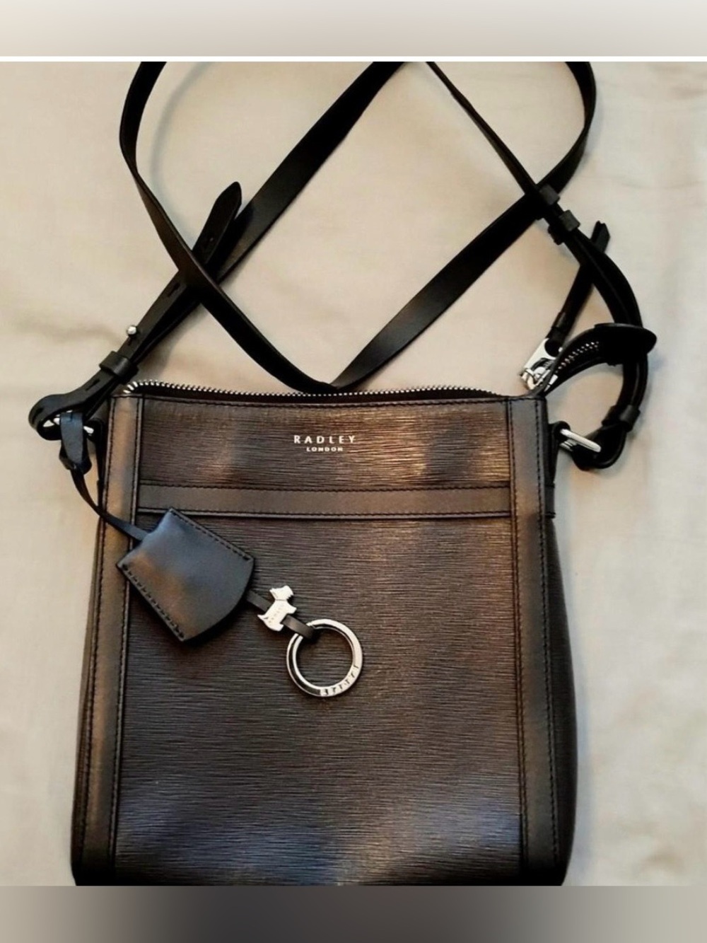 Radley London Black Leather Crossbody Bag